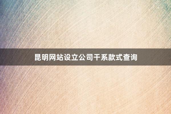 昆明网站设立公司干系款式查询
